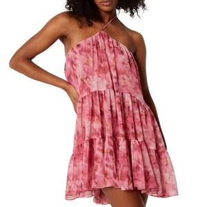 Misa Los Angeles Sastra Dress, Abstract Fire Florals, Size S, NWT
